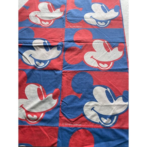 Vintage Mickey Mouse Twin Flat Sheet & Pillowcase Set - Picture 7 of 8